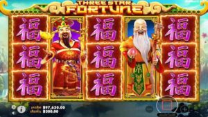 Trò chơi Three Star Fortune là game Casino nổi bật. Trong trò chơi này bạn sẽ bắt gặp hình ảnh của ba vị thần. Ba ngôi sao được nhắn đến trong tiêu đề trò chơi để cập đến ba vị thần ngôi sao có tên là Fu, Lu và Shou. Những vị này là đại diện lần lượt cho sự giàu có, địa vị xã hội và sức khỏe tuổi thọ. Hãy đến PQ88 trò chơi trực tuyến để biết thêm thông tin nhé .